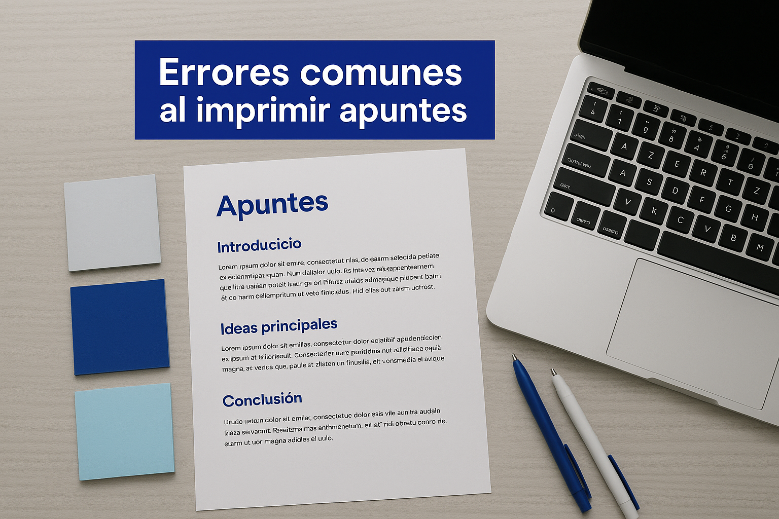 Errores comunes al imprimir apuntes y cómo evitarlos
